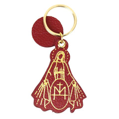 Chaveiro Nossa Senhora da Medalha em Couro Personalizado