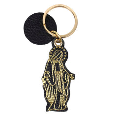 Chaveiro Nossa Senhora das Graças em Couro Personalizado