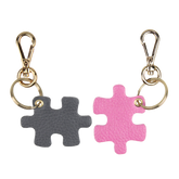 Chaveiro Quebra Cabeça em Couro Personalizado