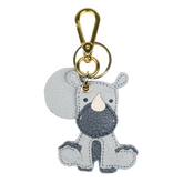 Chaveiro Rinoceronte em Couro Personalizado