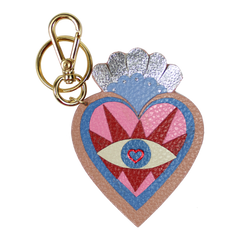 Chaveiro Sagrado Coração em Couro Personalizado