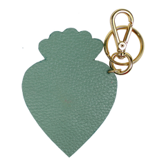 Chaveiro Sagrado Coração em Couro Personalizado