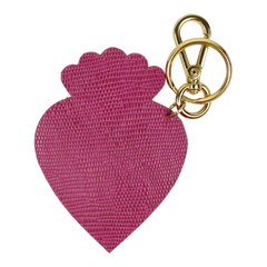 Chaveiro Sagrado Coração Pink Lesard Pronta Entrega