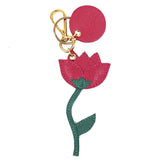 Chaveiro Tulipa em Couro