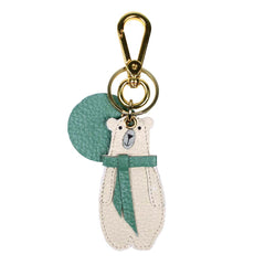 Chaveiro Urso Polar em Couro Personalizado