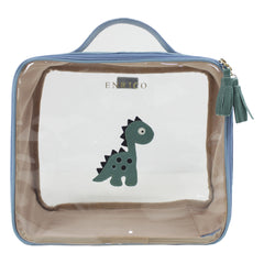 Necessaire Crystal G Little Dino em Couro e Vinil Personalizado
