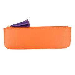 Estojo Lya Tangerina Liso com Purple Pronta Entrega