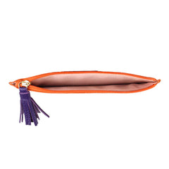 Estojo Lya Tangerina Liso com Purple Pronta Entrega