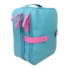 Extra Bag Aqua Liso com Rosa Orquídea Pronta Entrega