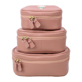 Kit Necessaire Aurora Girafinha em Couro Personalizada