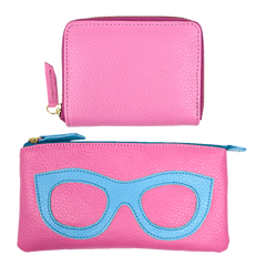 Kit Essential - Kit de Carteira e Porta Óculos em Couro Personalizados