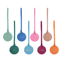 Marcadores de Taça Moma com 8 em Couro Personalizado