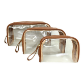 Kit Necessaire Betina Caramelo Liso Pronta Entrega