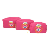 Kit Necessaire Julie Sagrado Coração em Couro Personalizada