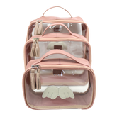 Kit Necessaire Crystal com 3 Angel em Couro Personalizada