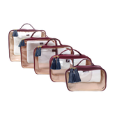 Kit Necessaire Crystal com 5 em Couro e Vinil Personalizado