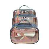 Kit Necessaire Crystal com 3 Libélula em Couro Personalizada