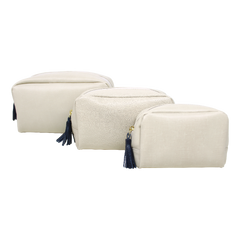 Kit Necessaire Julie com 3 em Couro Personalizada