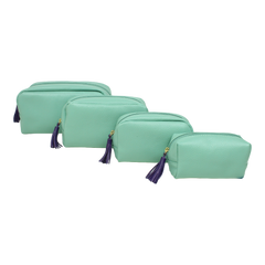 Kit Necessaire Julie com 4 em Couro Personalizada