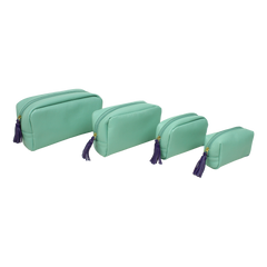 Kit Necessaire Julie com 4 em Couro Personalizada