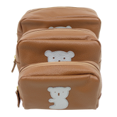Kit Necessaire Little Koala Caramelo Liso Pronta Entrega