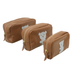 Kit Necessaire Little Koala Caramelo Liso Pronta Entrega