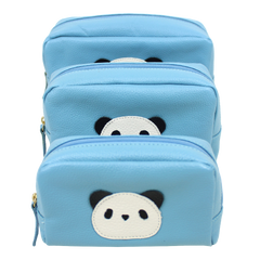 Kit Necessaire Little Panda em Couro Personalizado