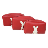 Kit Necessaire Little Rabbit Vermelho Liso Pronta Entrega