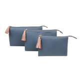 Kit Necessaire Louise Oceano com Algodão Doce Liso Pronta Entrega