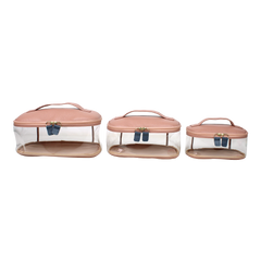 Kit Necessaire Aurora Crystal em Couro e Vinil Personalizado