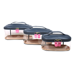 Kit Necessaire Aurora Crystal em Couro e Vinil Personalizado