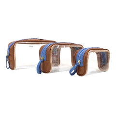 Kit Necessaire Betina Babado Caramelo Liso com Beach Pronta Entrega