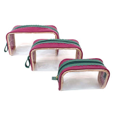 Kit Necessaire Betina Babado em Vinil e Couro Personalizado