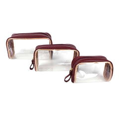 Kit Necessaire Betina Burgundy Liso Pronta Entrega