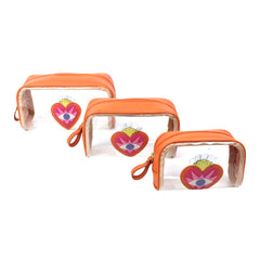 Kit Necessaire Betina Sagrado Coração em Couro e Vinil Personalizada