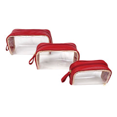 Kit Necessaire Betina Vermelho Liso Pronta Entrega