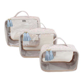 Kit Necessaire Crystal By Mariana Jabur com 3 Estampa Petal Breeze em Couro Personalizada