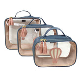 Kit Necessaire Crystal com 3 Little Ballon em Couro Personalizada