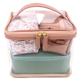Kit Necessaire Jhude Algodão Doce Liso com Jade e Estampa Bosque Pronta Entrega
