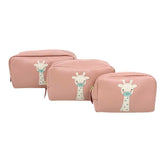 Kit Necessaire Girafinha em Couro Personalizado