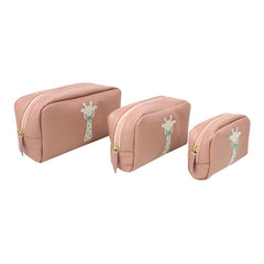 Kit Necessaire Girafinha em Couro Personalizado