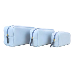 Kit Necessaire Julie Azul Bebê Com Oceano Pronta Entrega