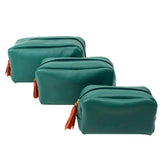 Kit Necessaire Julie com 3 Esmeralda com Tangerina Liso Pronta Entrega