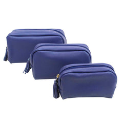 Kit Necessaire Julie com 3 em Couro Personalizada