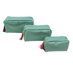 Kit Necessaire Julie com 3 em Couro Personalizada