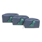 Kit Necessaire Little Dino em Couro Personalizado