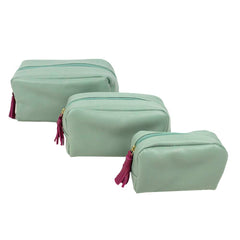Kit Necessaire Julie com 3 em Couro Personalizada