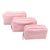 Kit Necessaire Julie com 3 Rosa Chá Com Rosa Blush Pronta Entrega