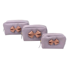 Kit Necessaire Laço Lilás Liso com Algodão Doce Liso Pronta Entrega