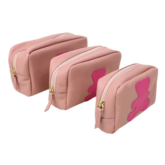 Kit Necessaire Little Bear Algodão Doce Liso com Pink Prada Pronta Entrega
